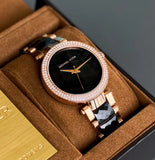 Michael Kors Parker Mother of Pearl Black Dial Two Tone Steel Strap Watch for Women - MK6414 Buy Now By Michael Kors