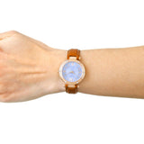 Guess Park Avenue Blue Dial Brown Leather Strap Watch for Women - W0838L2 Buy Now By Guess