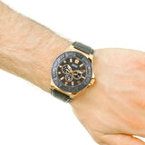 Guess Force Analog Black Dial Black Leather Strap Watch For Men - W0674G6 Buy Now By Guess