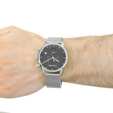 Calvin Klein City Chronograph Black Dial Silver Mesh Bracelet Watch for Men - K2G27121 Buy Now By Calvin Klein