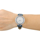 Versace Olympo Gleam White Dial Green Leather Strap Watch for Women - VAN020016 Buy Now By Versace