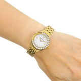 Swarovski Lovely Crystals White Dial Gold Steel Strap Watch for Women - 5242895 Buy Now By Swarovski