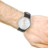 Calvin Klein City Silver Dial Black Steel Strap Watch for Men - K2G2G1CX Buy Now By Calvin Klein