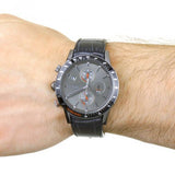 Hugo Boss Rafale Chronograph Grey Dial Black Leather Strap Watch For Men - HB1513445 Buy Now By Hugo Boss