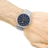 Emporio Armani Renato Blue Dial Silver Steel Strap Watch For Men - AR11137 Buy Now By Emporio Armani