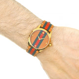 Gucci G Timeless Quartz Brown Dial Brown Leather Strap Unisex Watch - YA1264077 Buy Now By Gucci