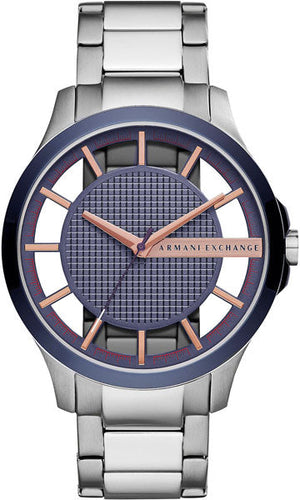 Armani Exchange Hampton Chronograph Grey Dial Silver Steel Strap Watch For Men - AX2405 Buy Now By Armani Exchange