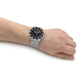 Emporio Armani Diver Chronograph Quartz Black Dial Silver Steel Strap Watch For Men - AR11360 Buy Now By Emporio Armani