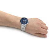 Fossil Neutra Minimalist Moonphase Blue Dial Silver Steel Strap Watch for Men - FS5907 Buy Now By Fossil