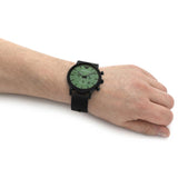 Emporio Armani Luigi Chronograph Green Dial Black Mesh Bracelet Watch For Men - AR11470 Buy Now By Emporio Armani