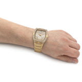 Guess Phoenix Multifunction Crystals Gold Dial Gold Steel Strap Watch For Men - GW0094G2 Buy Now By Guess
