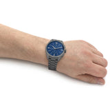 Emporio Armani Chronograph Quartz Blue Dial Grey Steel Strap Watch For Men - AR11481 Buy Now By Emporio Armani