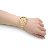 Fossil Neutra Chronograph Gold Dial Gold Steel Strap Watch for Women - ES5219 Buy Now By Fossil