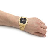Guess Phoenix Black Dial Gold Steel Strap Watch for Men - GW0387G2 Buy Now By Guess