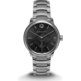 Burberry The Classic Round Black Dial Silver Steel Strap Watch for Men - BU10005 Buy Now By Burberry