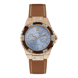 Guess Limelight Quartz White Dial Brown Leather Strap Watch For Women - W0775L7 Buy Now By Guess
