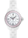 Chanel J12 Quartz Diamonds Ceramic White Dial White Steel Strap Watch for Women - J12 H4466 Buy Now By Chanel