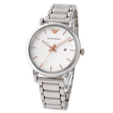 Emporio Armani Quartz White Dial Silver Steel Strap Watch For Men - AR90000 Buy Now By Emporio Armani