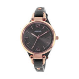 Fossil Georgia Smoke Grey Dial Grey Leather Strap Watch for Women - ES3077 Buy Now By Fossil