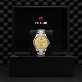 Tudor Style Automatic Diamonds Gold Dial Two Tone Steel Strap Watch for Men - M12713-0007 Buy Now By Tudor
