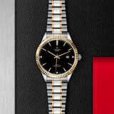 Tudor Style Automatic Diamonds Black Dial Two Tone Steel Strap Watch for Men - M12713-00011 Buy Now By Tudor