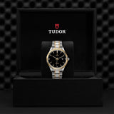 Tudor Style Automatic Diamonds Black Dial Two Tone Steel Strap Watch for Men - M12713-00011 Buy Now By Tudor