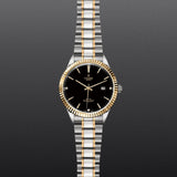 Tudor Style Automatic Diamonds Black Dial Two Tone Steel Strap Watch for Men - M12713-00011 Buy Now By Tudor