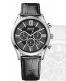 Hugo Boss Ambassador Chronograph Quartz Black Dial Black Leather Strap Watch For Men - HB1513194 Buy Now By Hugo Boss