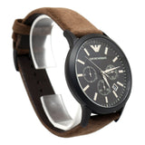 Emporio Armani Chronograph Black Dial Brown Leather Strap Watch For Men - AR11078 Buy Now By Emporio Armani