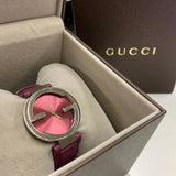 Gucci Interlocking G Quartz Pink Dial Pink Leather Strap Watch For Women - YA133321 Buy Now By Gucci