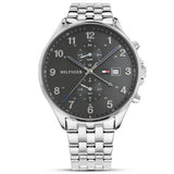 Tommy Hilfiger West Quartz Black Dial Silver Steel Strap Watch For Men - 1791707 Buy Now By Tommy Hilfiger
