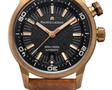 Maurice Lacroix Pontos Diver Limited Edition Black Dial Brown Leather Strap Watch For Men - PT6248-BRZ01-330-3 Buy Now By Maurice Lacroix