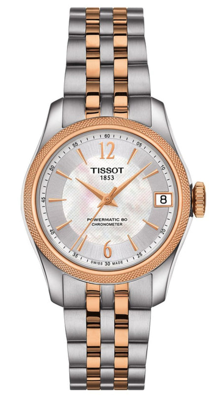 Tissot Ballade Powermatic 80 Cosc Mother of Pearl Dial Two Tone Steel Strap Watch For Women - T108.208.22.117.01 Buy Now By Tissot