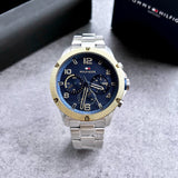 Tommy Hilfiger Blaze Chronograph Blue Dial Silver Steel Strap Watch for Men - 1792031 Buy Now By Tommy Hilfiger