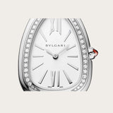 Bvlgari Serpenti Seduttori Diamonds Silver Dial Silver Steel Strap Watch for Women - SERPENTI103361 Buy Now By Bvlgari