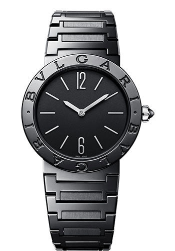 Bvlgari Bvlgari Lady Black Dial Black Steel Strap Watch for Women - BVLGARI103557 Buy Now By Bvlgari