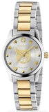 Gucci G Timeless Quartz Silver Dial Two Tone Steel Strap Watch For Women - YA126596 Buy Now By Gucci