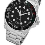 Gucci Dive Analog Black Dial Silver Steel Strap Watch For Men - YA136208 Buy Now By Gucci