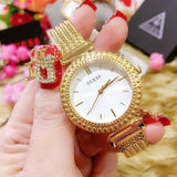 Guess Quartz White Dial Gold Steel Strap Watch For Women - W1152L2 Buy Now By Guess