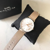 Coach Perry White Dial Beige Leather Strap Watch for Women - 14503157 Buy Now By Coach