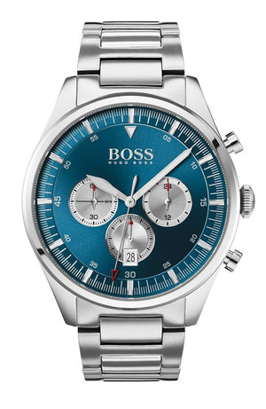 Hugo Boss Pioneer Blue Dial Silver Steel Strap Watch for Men - 1513713 Buy Now By Hugo Boss