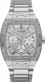 Guess Phoenix Multifunction Crystals Silver Dial Silver Steel Strap Watch For Men - GW0094G1 Buy Now By Guess