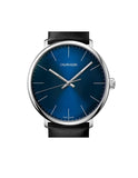 Calvin Klein High Noon Quartz Blue Dial Black Leather Strap Watch for Men - K8M211CN Buy Now By Calvin Klein