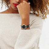 Marc Jacobs Roxy Black Dial Black Leather Strap Watch for Women - MJ1592 Buy Now By Marc Jacobs