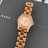 Marc Jacobs Henry Rose Gold Dial Rose Gold Steel Strap Watch for Women - MBM3278 Buy Now By Marc Jacobs