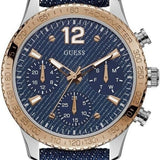 Guess Marina Chronograph Blue Dial Blue Denim Strap Watch For Women - W1057L1 Buy Now By Guess