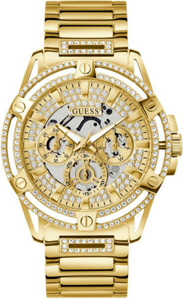 Guess Queen Quartz Gold Dial Gold Steel Strap Watch For Men - GW0497G2 Buy Now By Guess