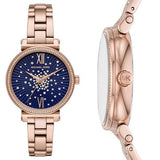 Michael Kors Sofie Analog Quartz Blue Dial Rose Gold Steel Strap Watch For Women - MK3971 Buy Now By Michael Kors