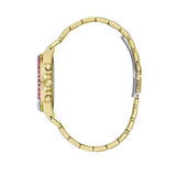 Guess Sugarrush Quartz Multicolor Dial Gold Steel Strap Watch For Women - GW0258L1 Buy Now By Guess