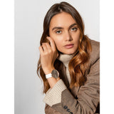 Calvin Klein Full Moon White Dial White Leather Strap Watch for Women - K8Y236L6 Buy Now By Calvin Klein